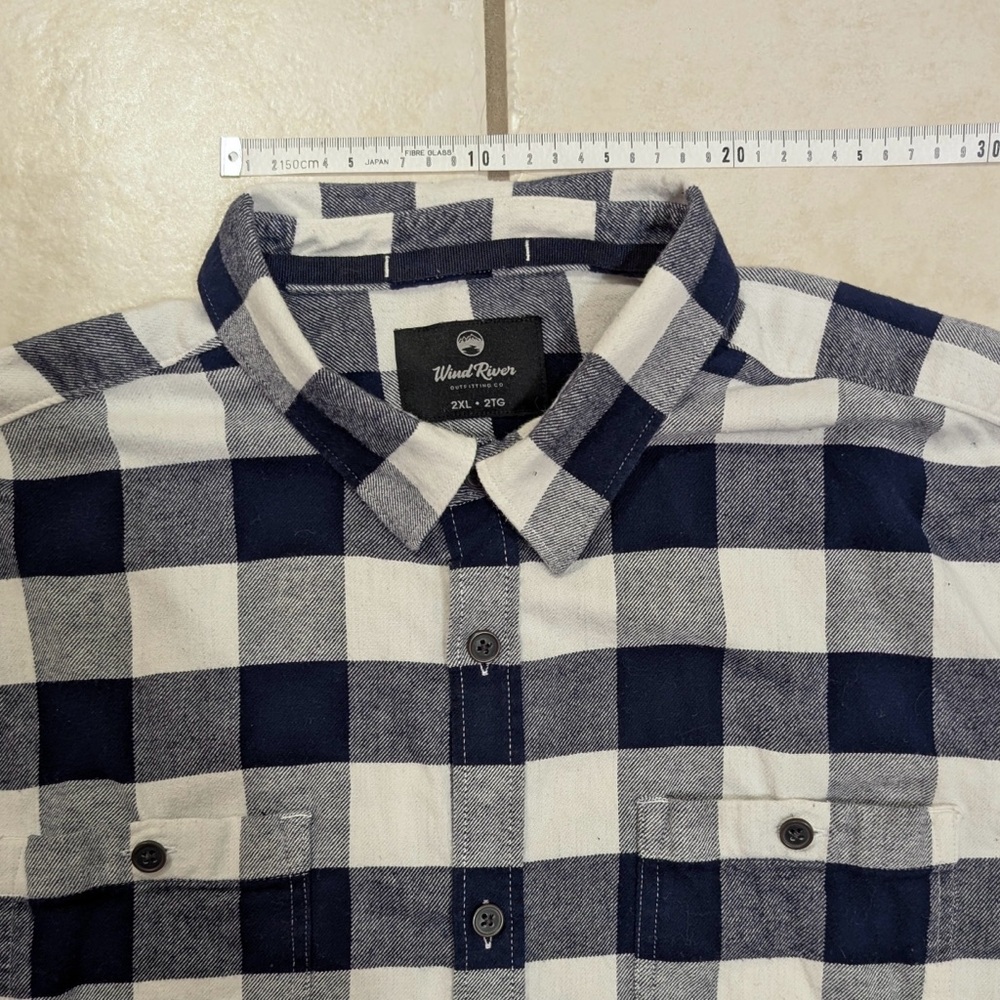 WindRiver Blue & White Men’s 2XL Flannel Plaid Shirt - Picture 10 of 15